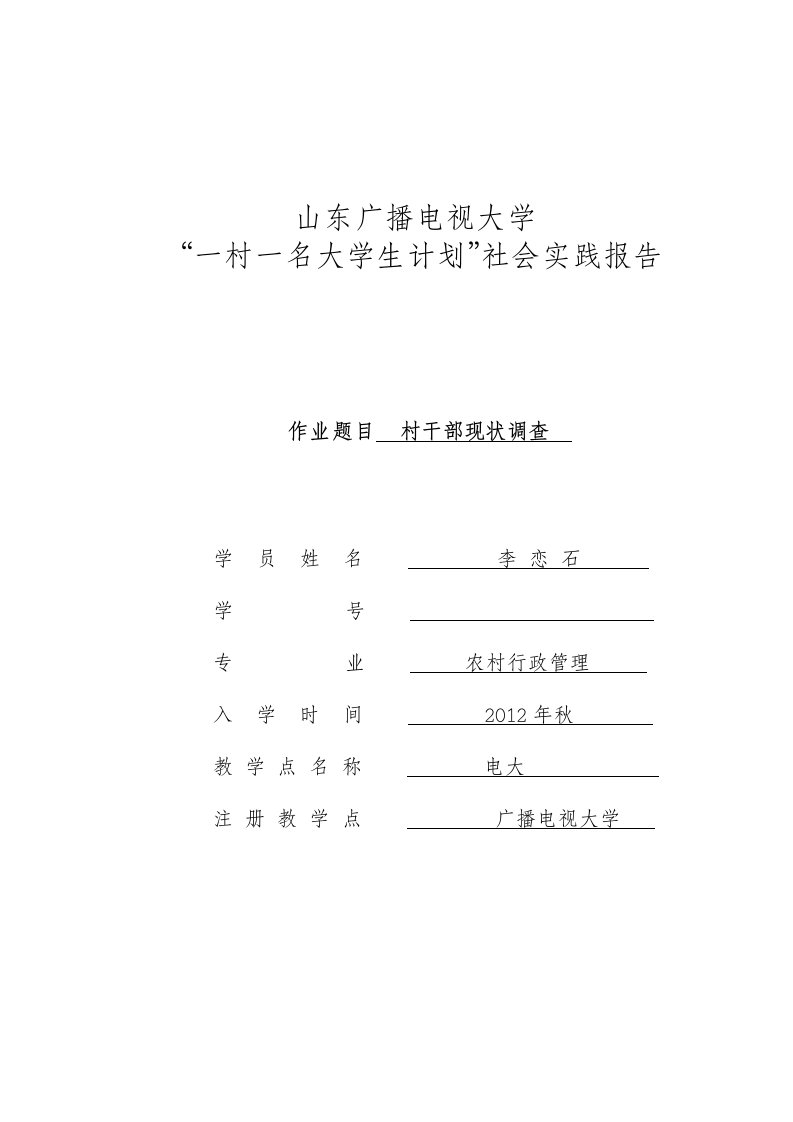 行政管理社会实践报告