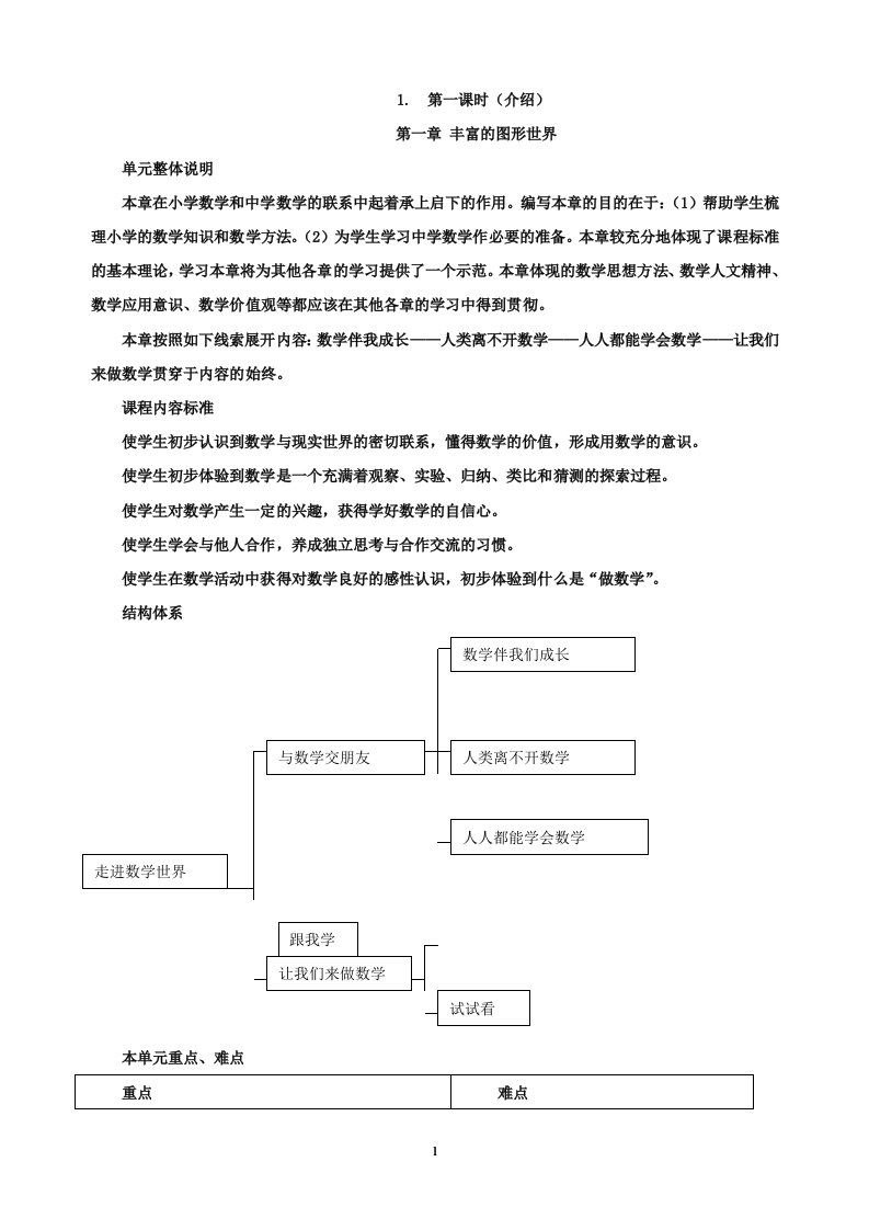 华师大版七年级上册数学教学设计