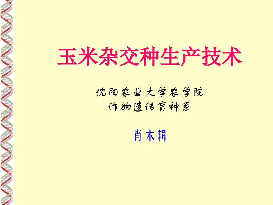 [精选]玉米杂交种生产技术培训知识