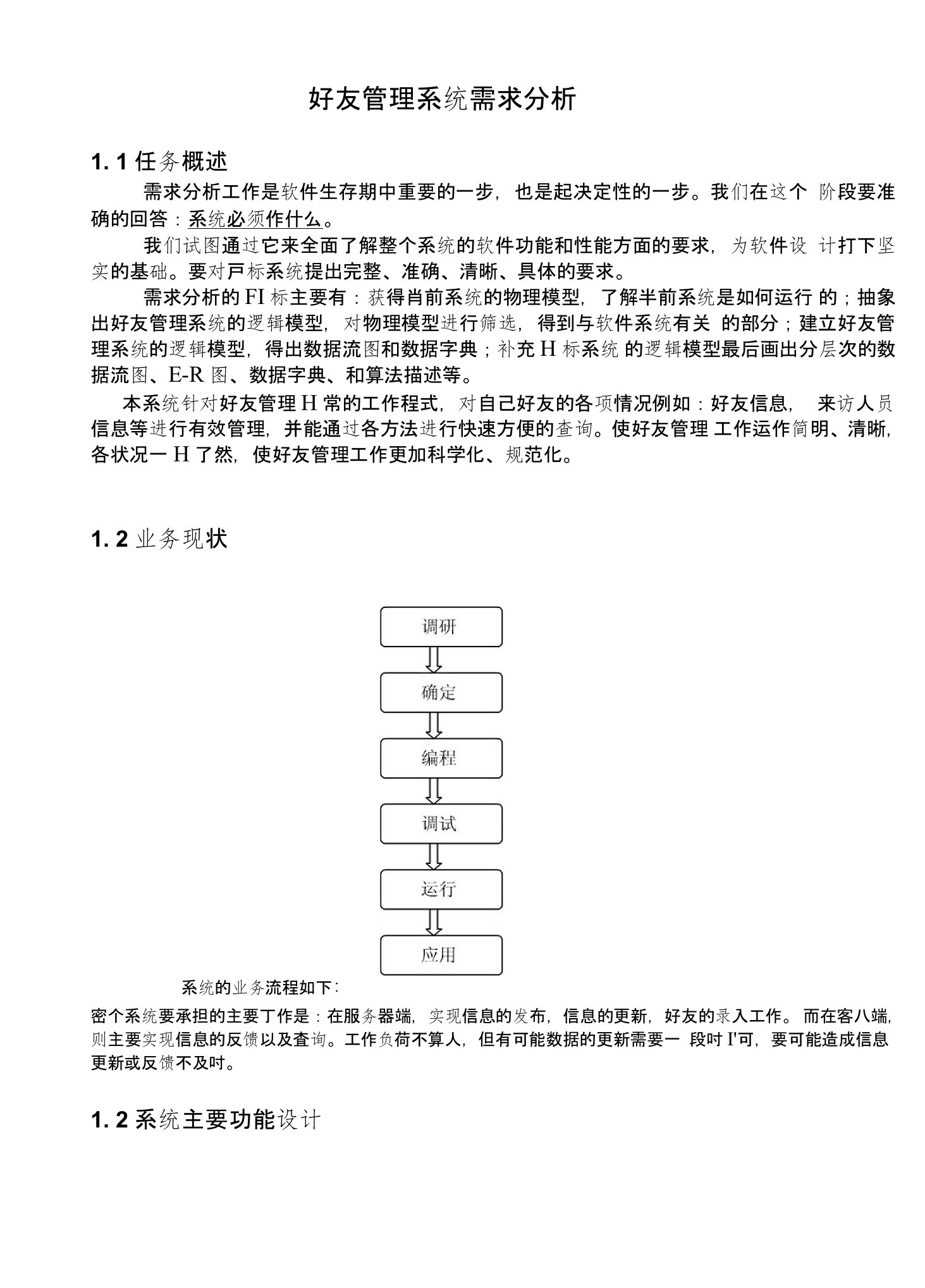 好友管理系统需求分析