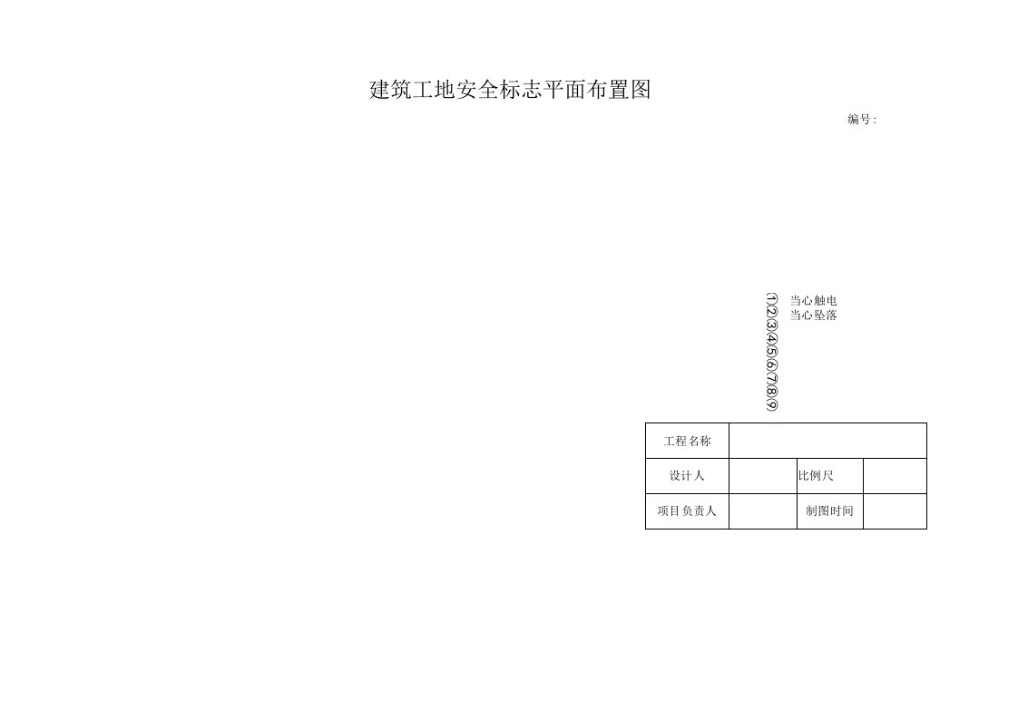 建筑工地安全标志平面布置图