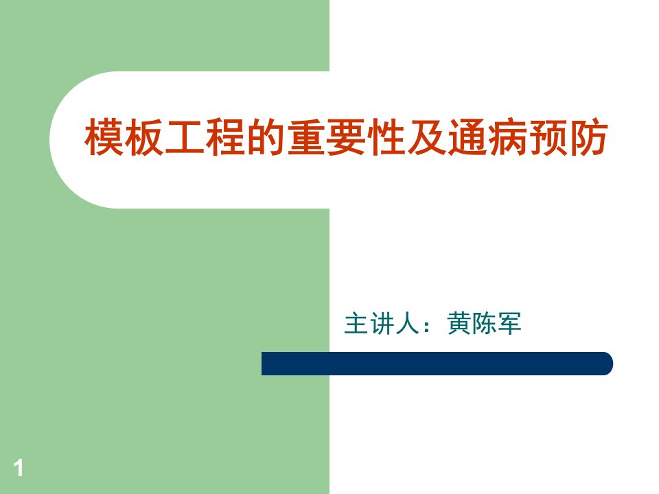 模板工程的重要性及通病预防PPT课件