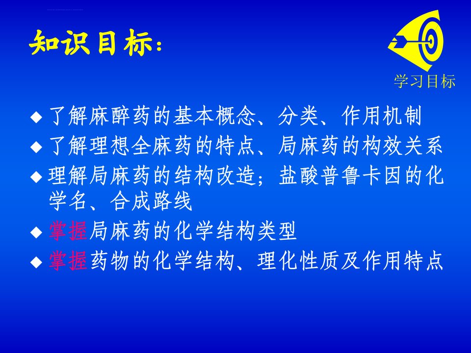 药物化学第一章局麻药ppt课件