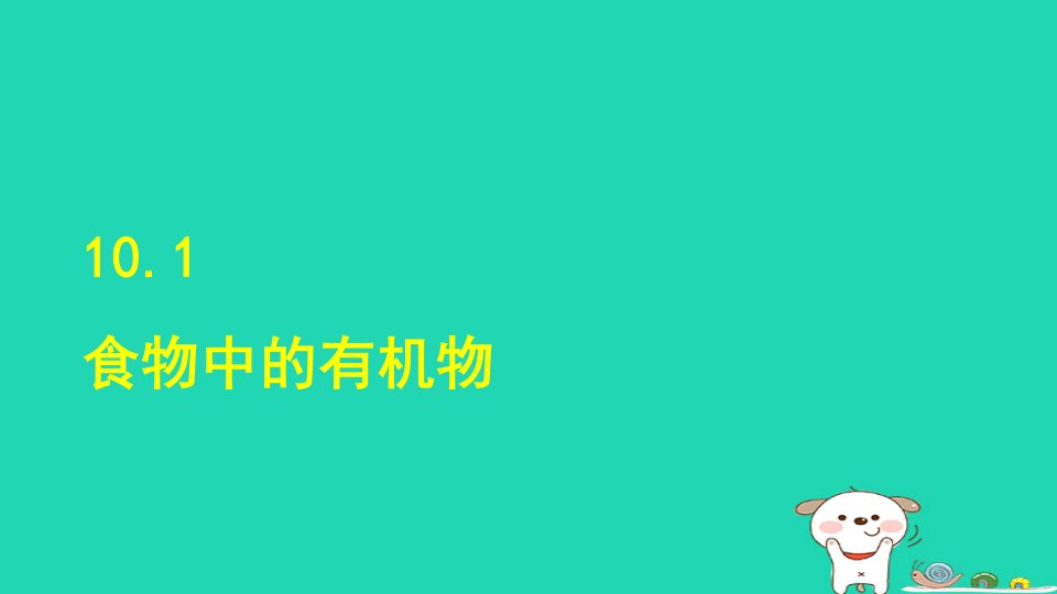 2024九年级化学下册第10单元化学与降10.1食物中的有机物课件鲁教版