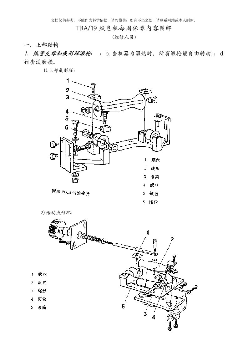 利乐TBA19型包装机保养图解