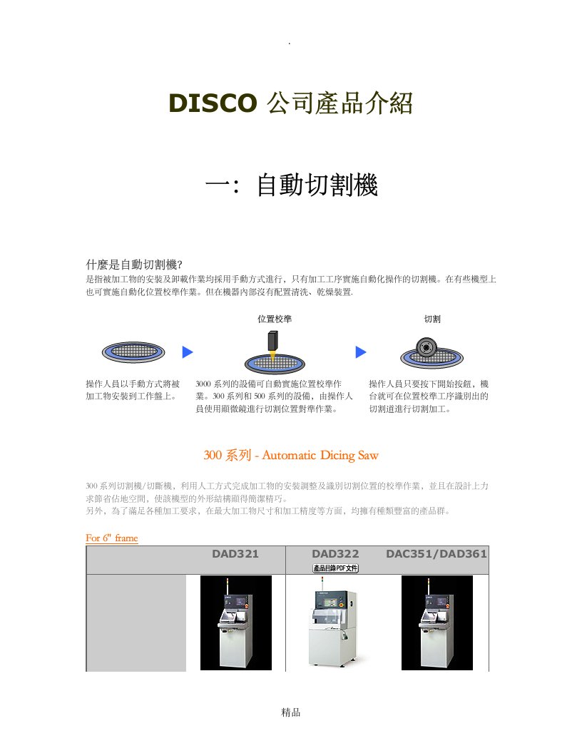 disco公司产品系列介绍