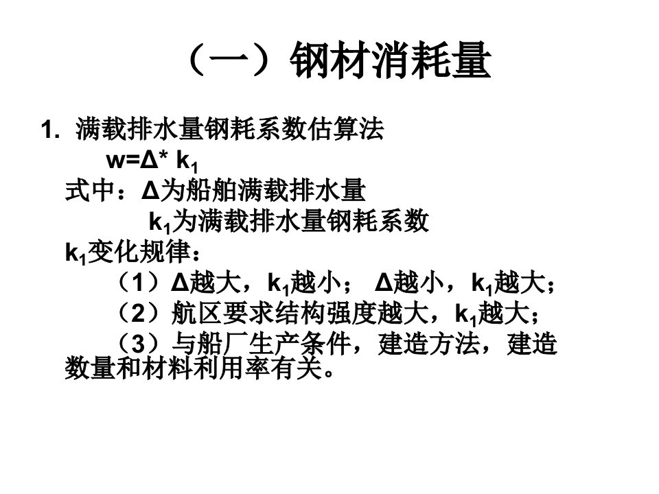 船舶主要材料费用