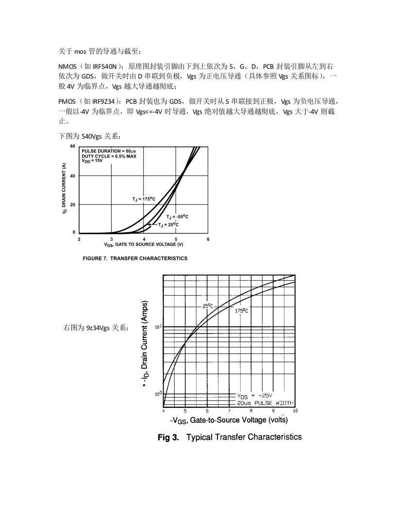 关于mos管的导通与截止