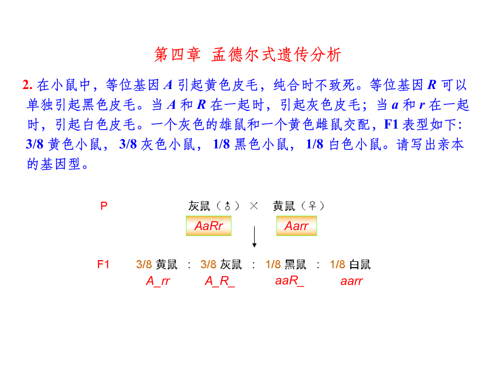 遗传学-第二版-课后部分答案4-8章-