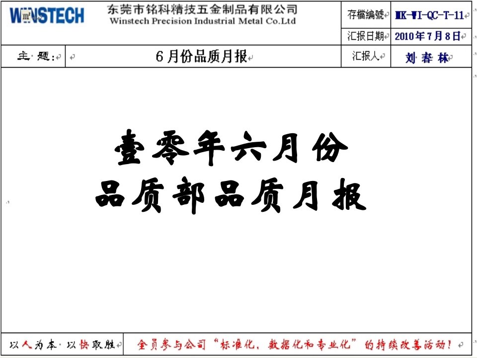 品质月报-分析样本