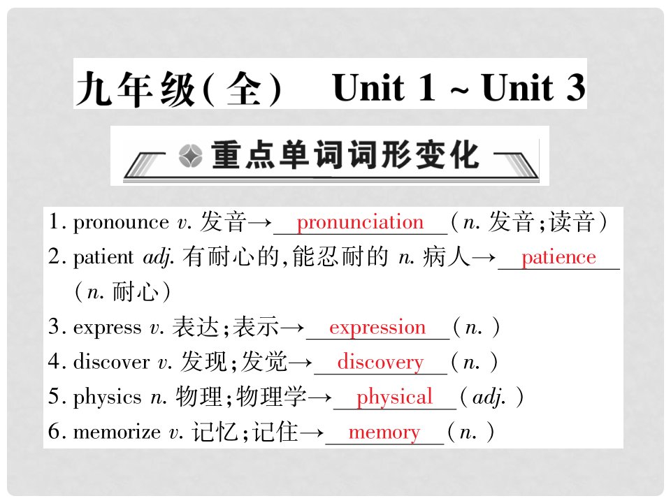 中考英语复习