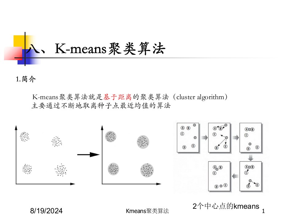 Kmeans聚类算法讲义