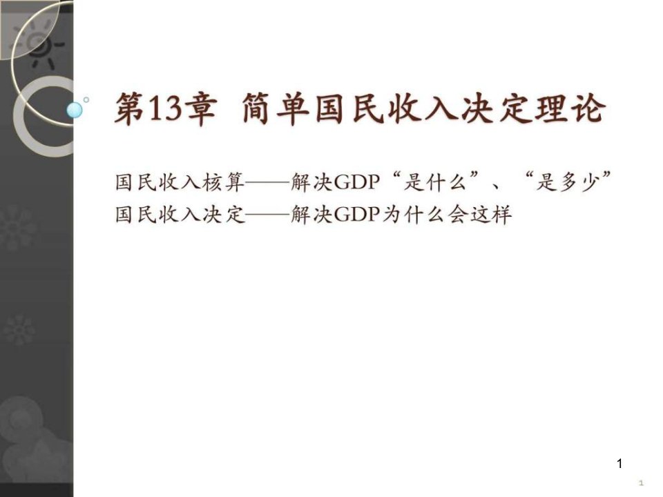 宏观经济学第六版ppt课件-第13章-简单国民收入决定理论