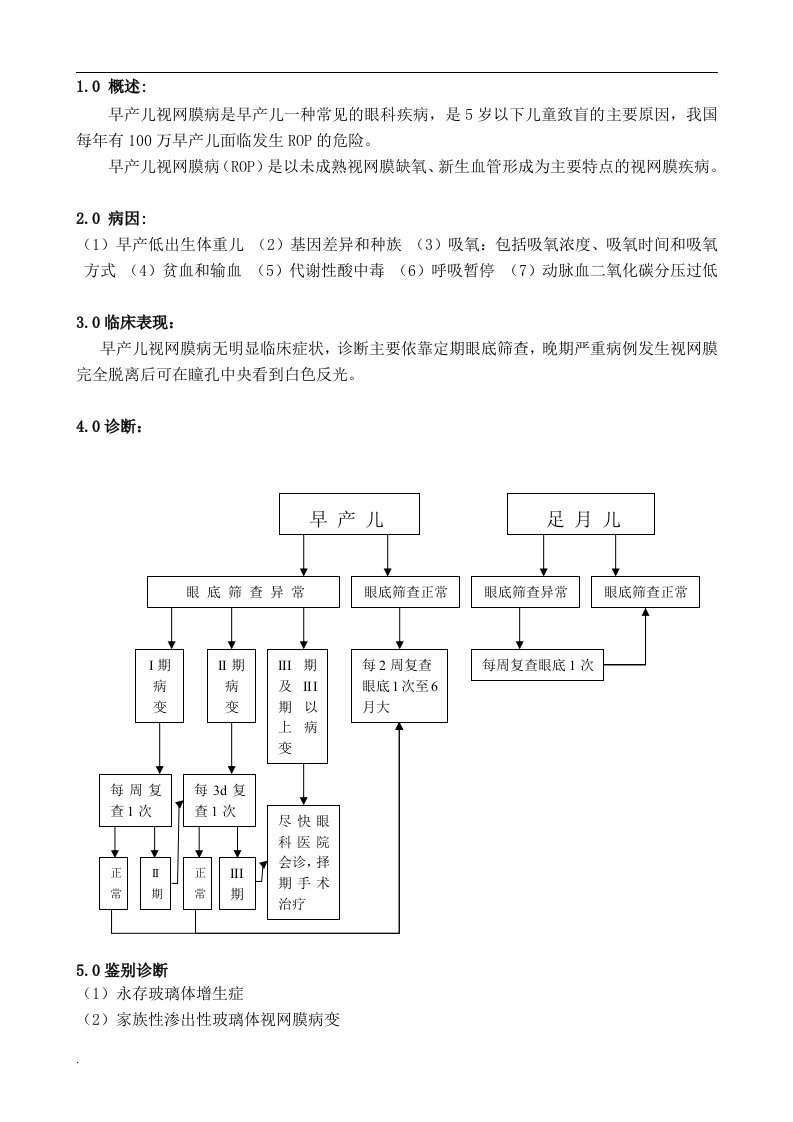 早产儿视网膜病诊疗常规WORD