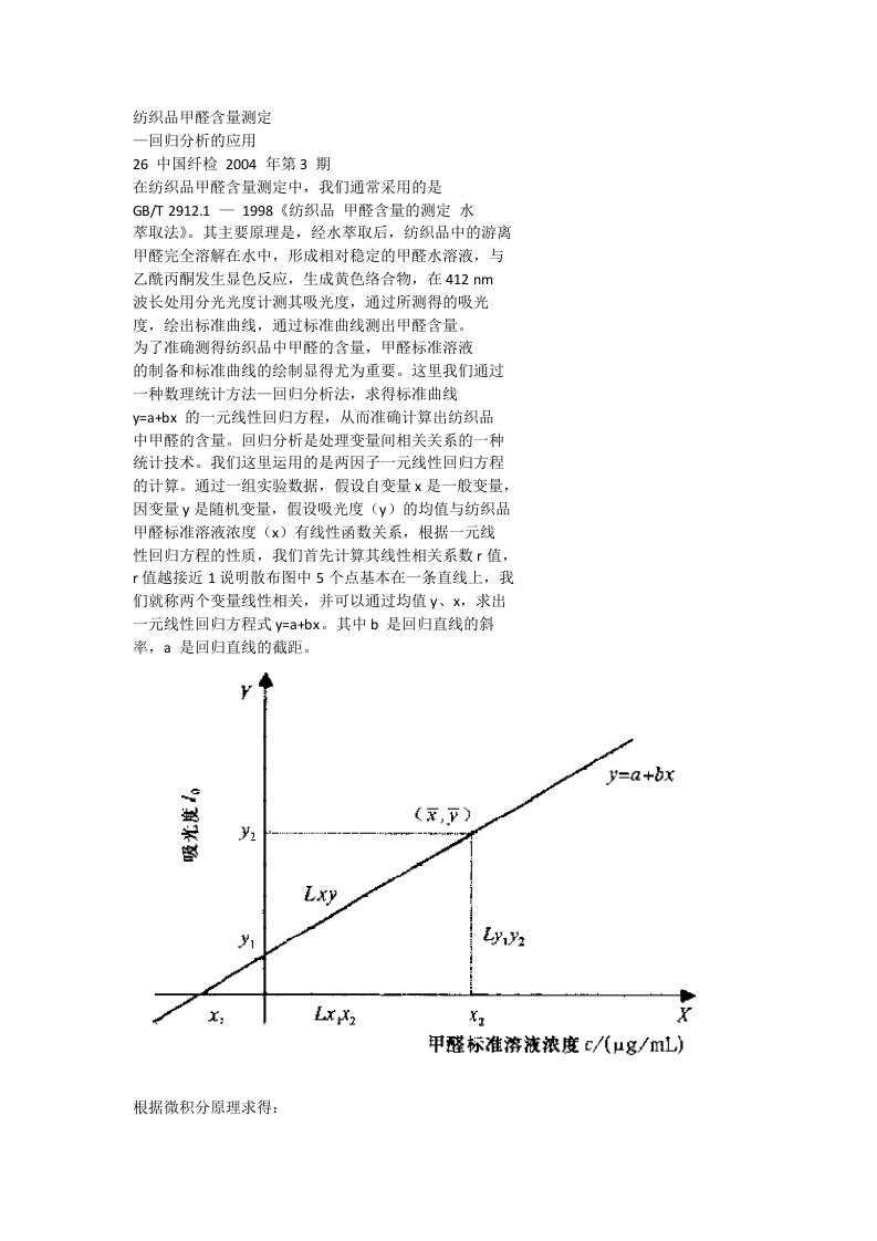 纺织品甲醛含量测定