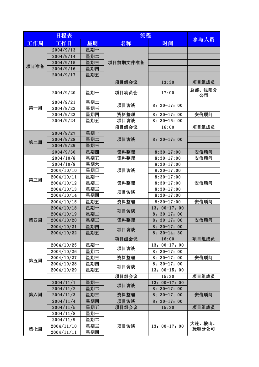 战略制定工作计划