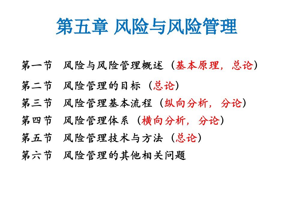 第五章风险与风险管理课件