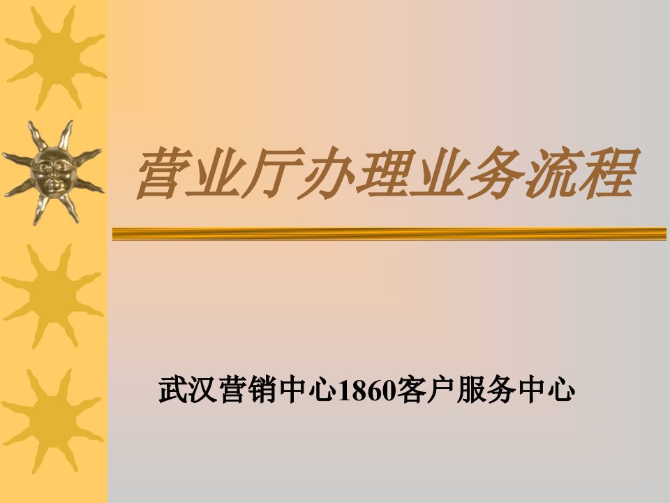 1860客户服务中心培训营业厅办理业务流程--wendy5005