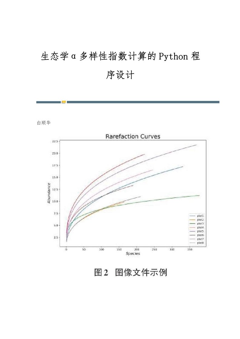 生态学α多样性指数计算的Python程序设计