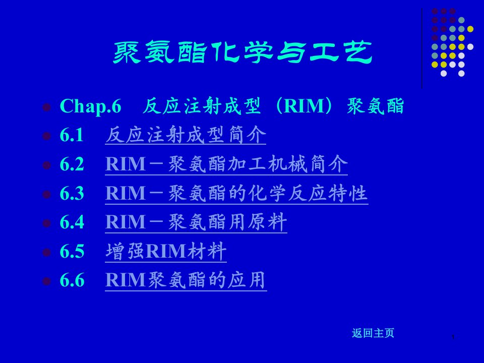 聚氨酯化学与工艺13反应注射成型ppt课件