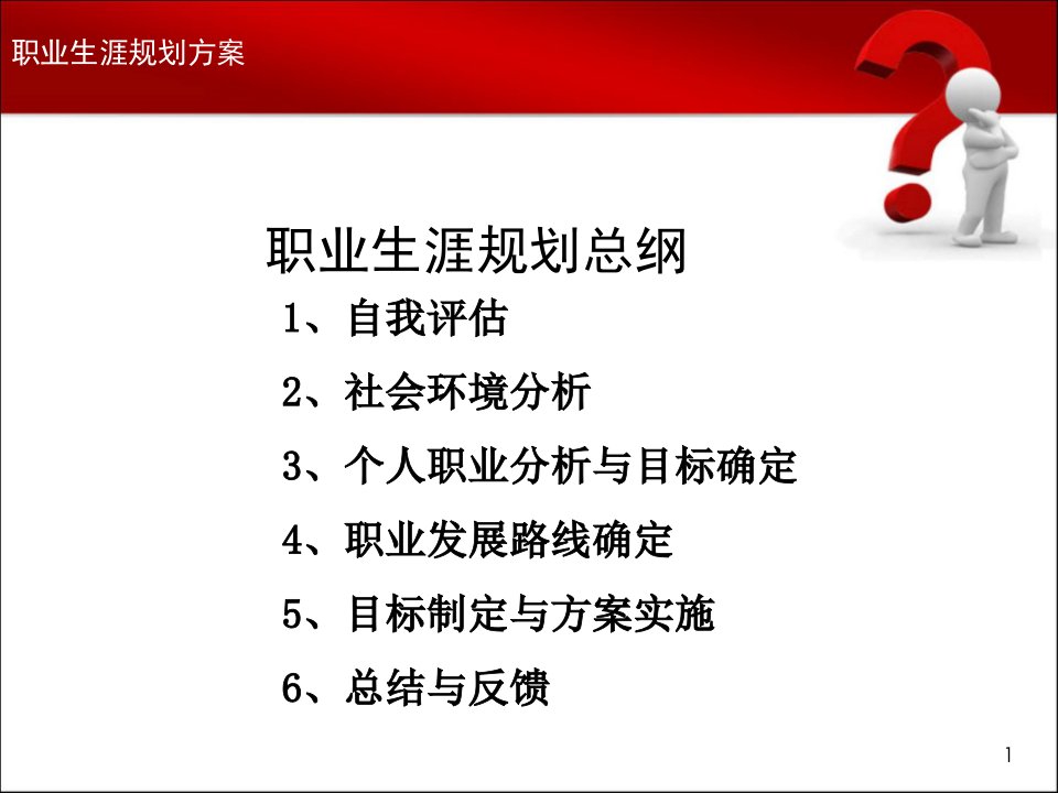 PPT模板个人职业生涯规划