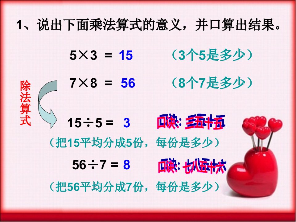 四年级上册第五单元第一课时口算除法教学课件口算除法和估算书本7879页内容例1