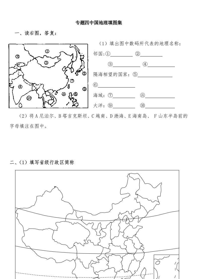 中国地理填图集