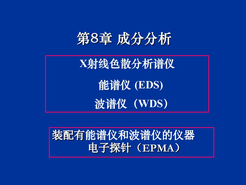 电子探针X射线显微分析