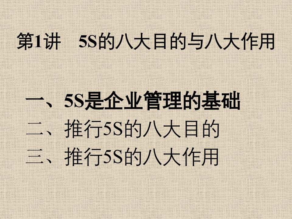 5S管理与推行培训讲义精编版