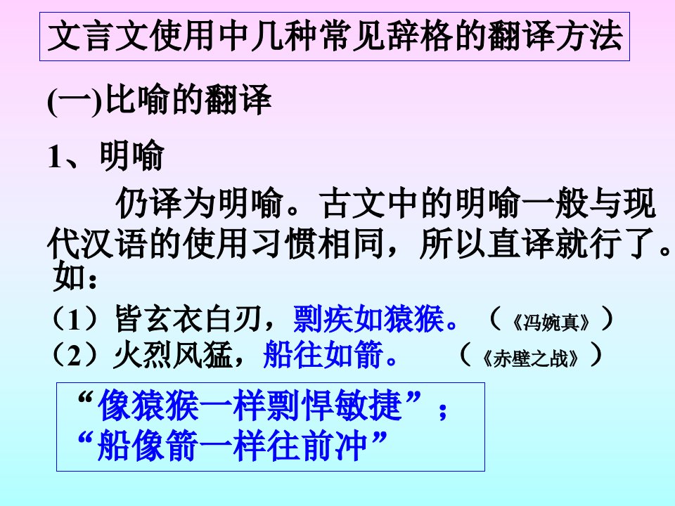 文言文翻译指导之二常见修辞的翻译