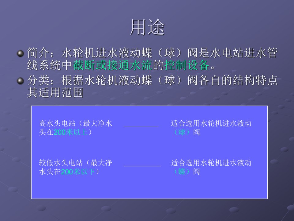 水轮机进水液动蝶阀