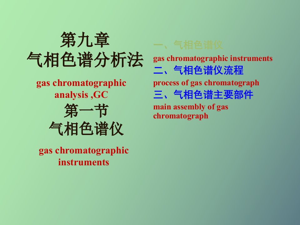 气相色谱分析法