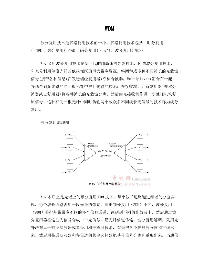 WDM(波分复用)