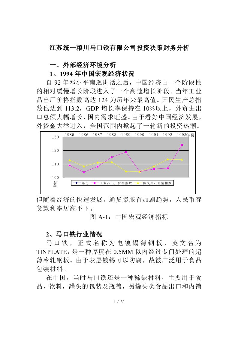 某公司投资决策财务分析