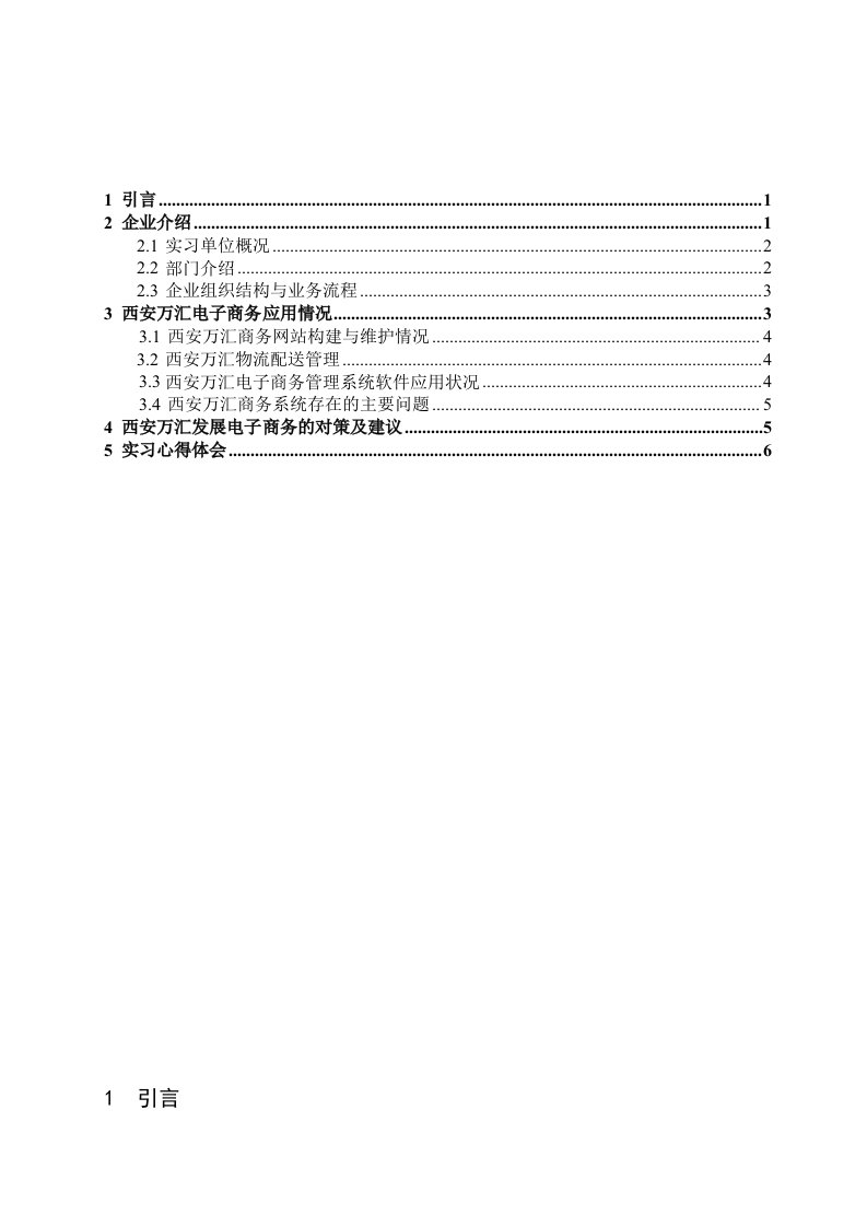 电子商务毕业实习论文(定稿)