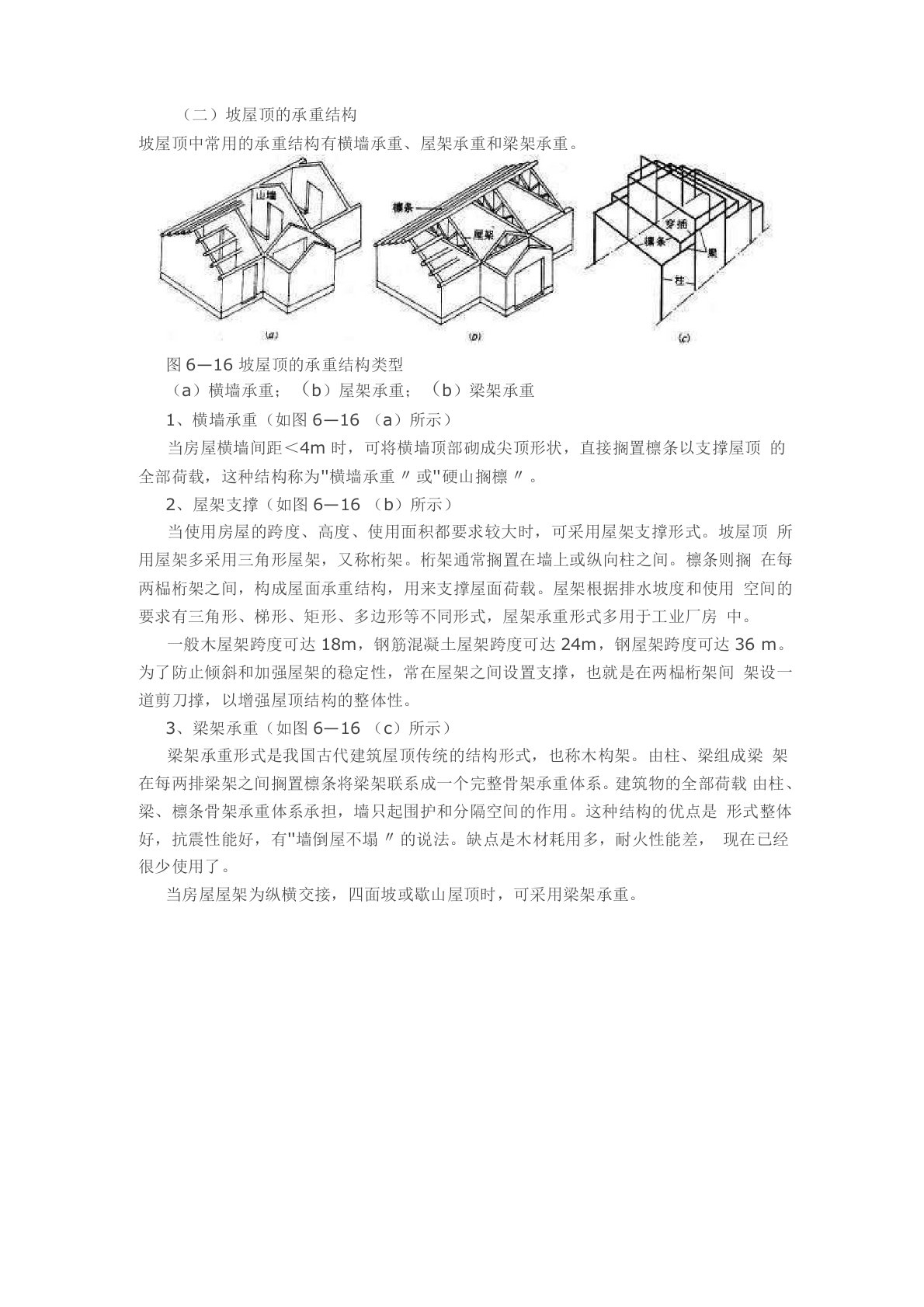 坡屋顶—承重结构