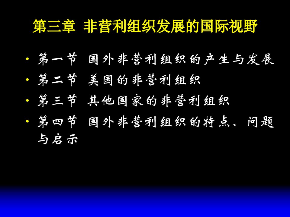 非营利组织管理3国际视野素材课件