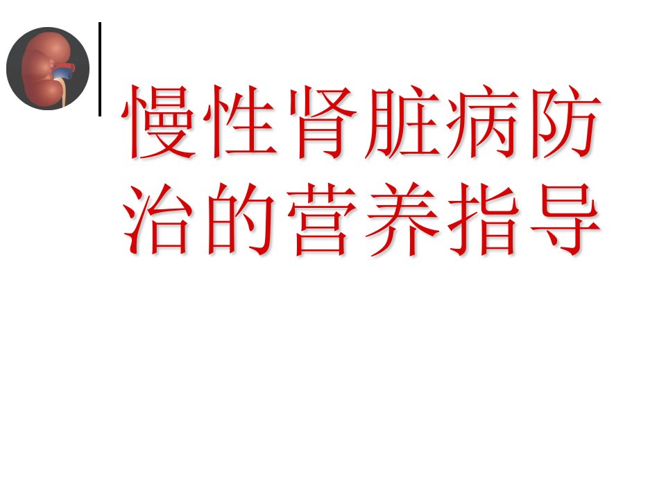 慢性肾脏病防治的营养指导ppt课件