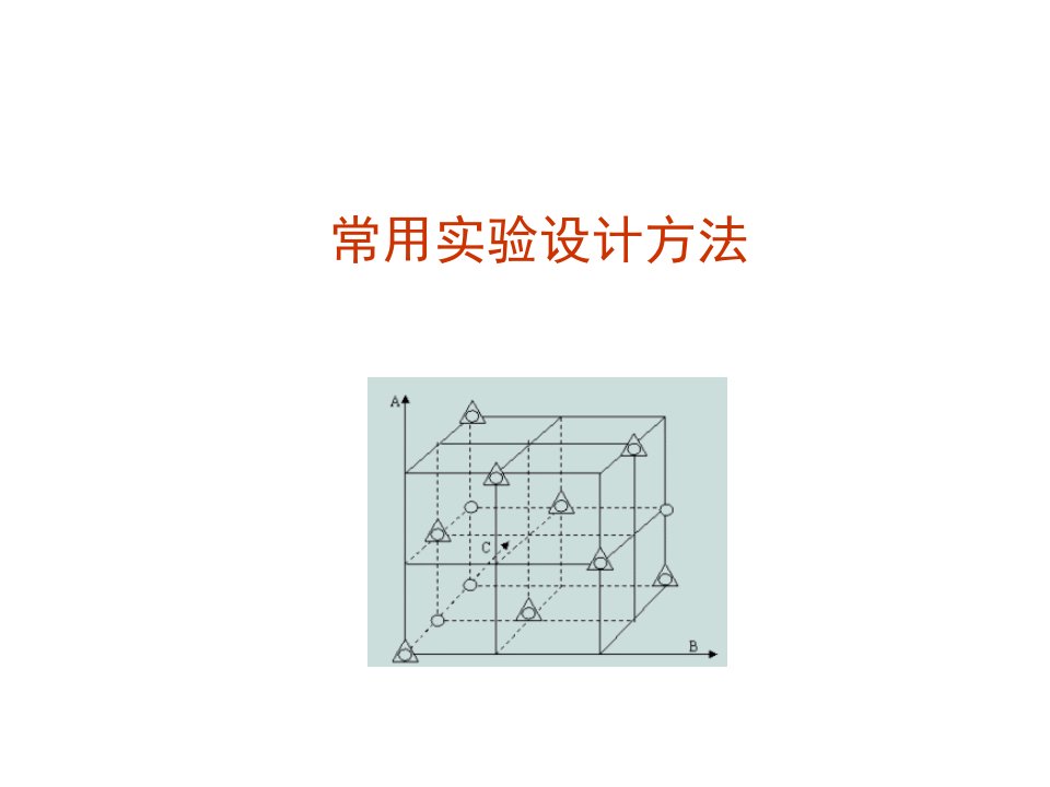 常用实验设计方法