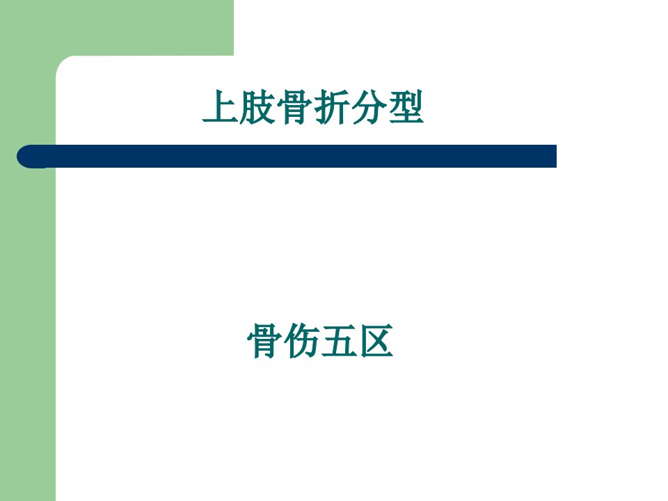 上肢常见骨折分型ppt医学课件