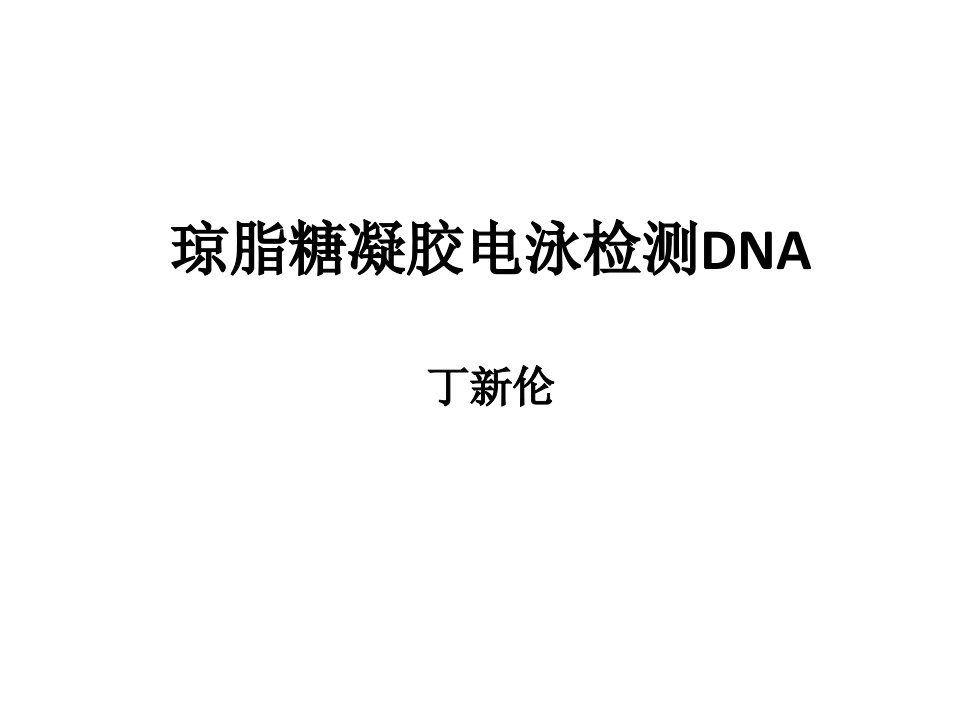 琼脂糖凝胶电泳检测dna