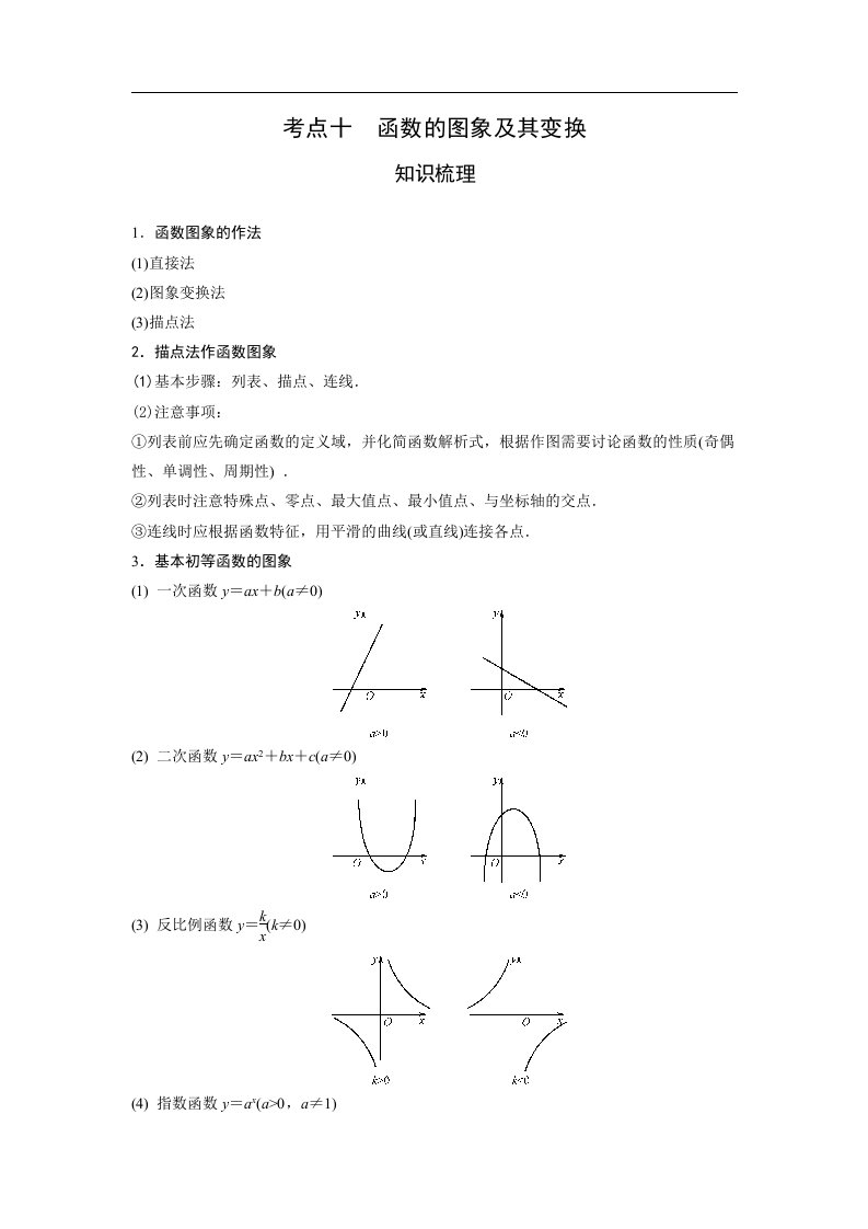 2018届高考学艺术生短期集训专题知识突破：考点10