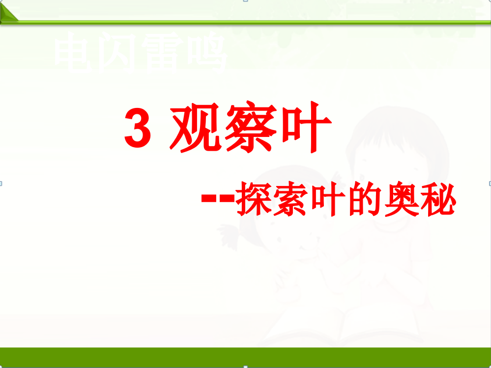 教科版一年级科学上册课件：1.3观察叶(3)