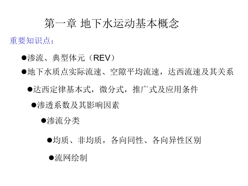 渗流的基本定律(达西定律)