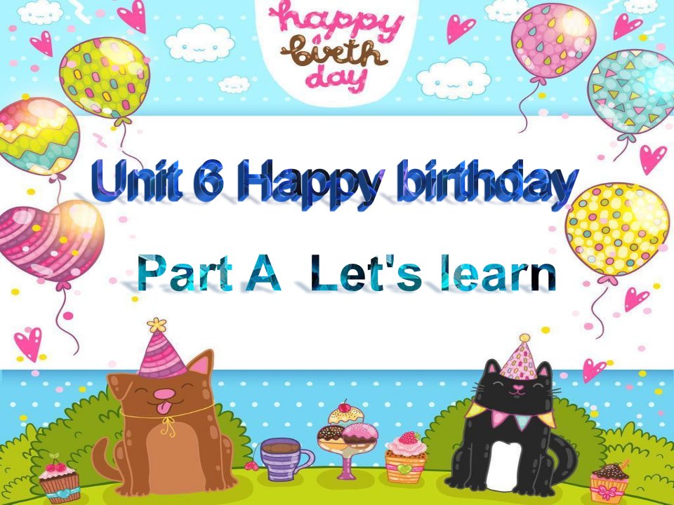 新人教版小学英语三年级上册unit6-Happy-birthday课件