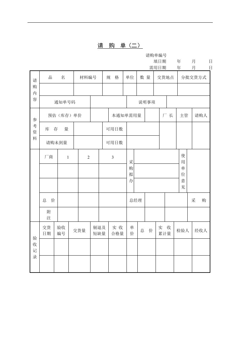 【管理精品】521请购单(二)