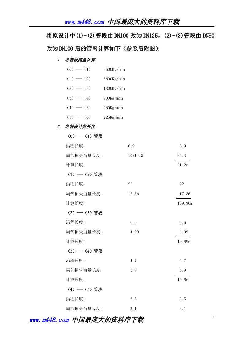 西安某工程低压co2灭火系统管网计算-工程综合