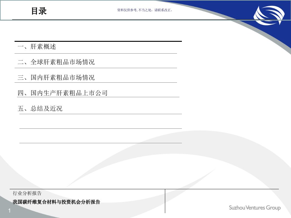 肝素粗品市场分析报告课件