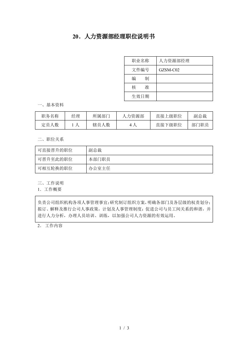 人力资源部管理表格大全0