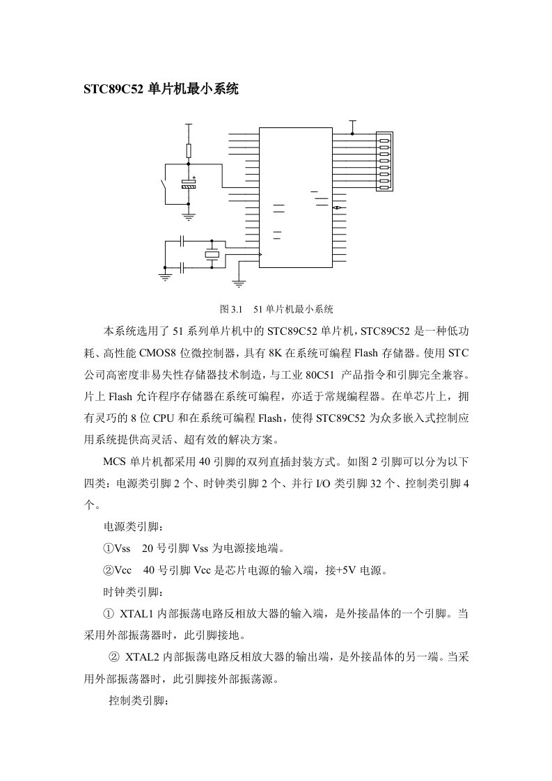 STC89C52单片机最小系统